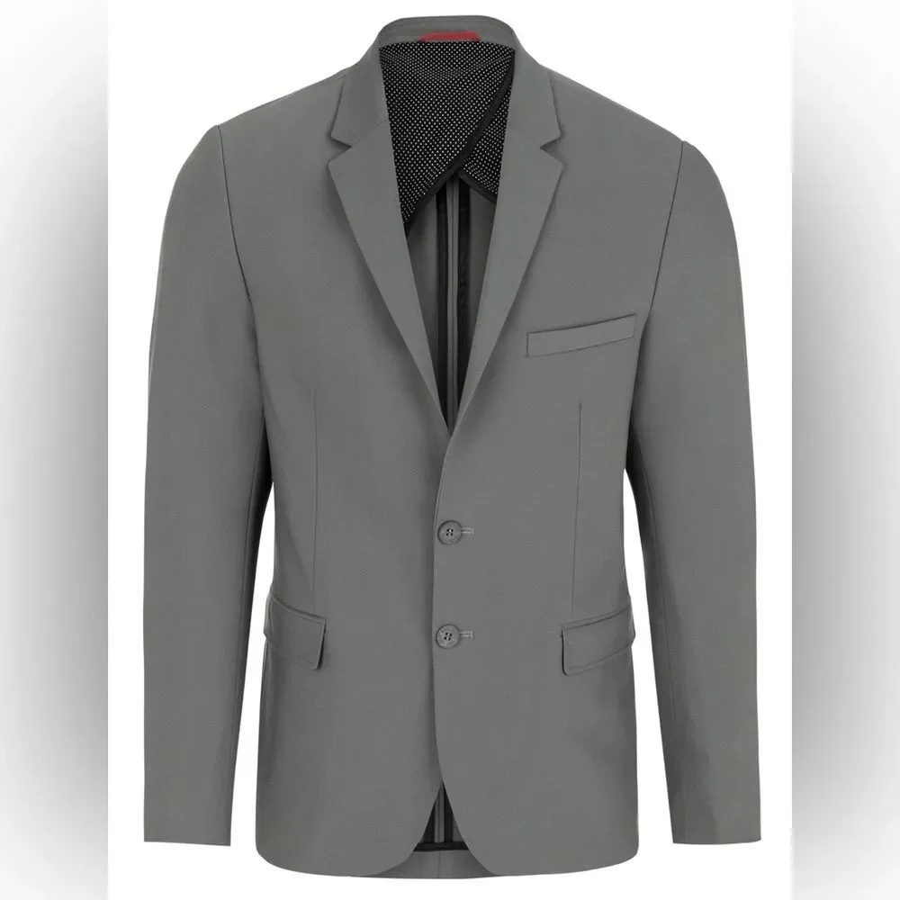Stone Rose Dark Grey Stretch Performance Blazer L NWT